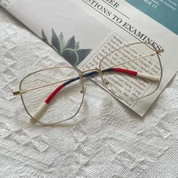 Ceofy Women Men Big Size 145mm Titanium Glasses Frame Fashion Ultra-Light Myopia Brand Design Square Gold Eyglasses Frame