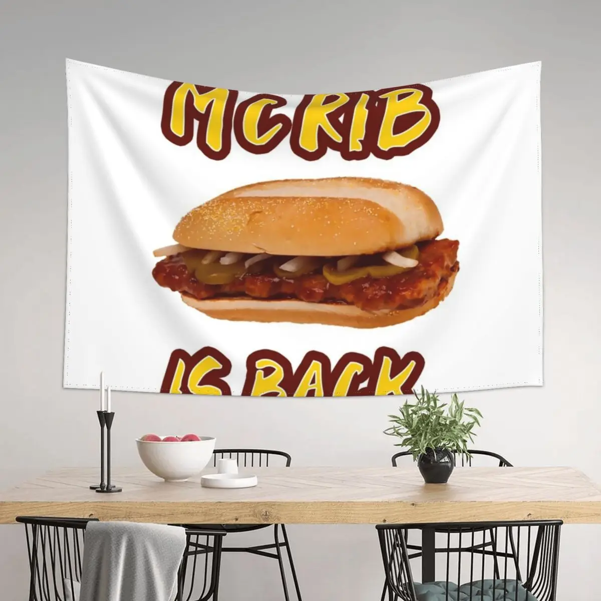 

The McRib is Back! Tapestry Wall Hanging Wall Decoration For Bedroom Room Decor Nordic Home Decor Tapestry