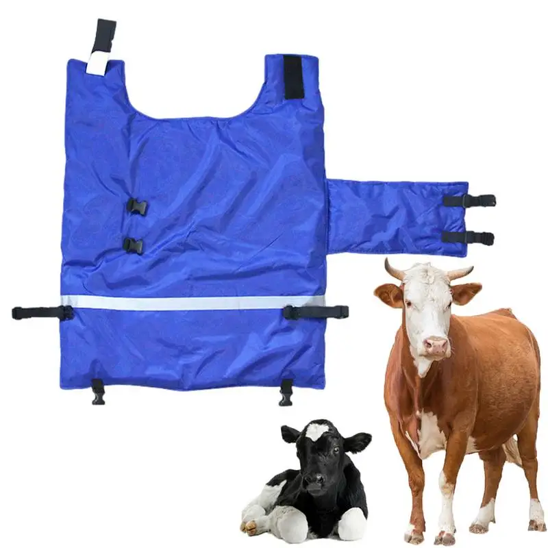 Calf Blanket Blue Waterproof Livestock Protector Blanket Soft Oxford Windproof Calf Warmer Jacket Thickened Calf Saver Coat