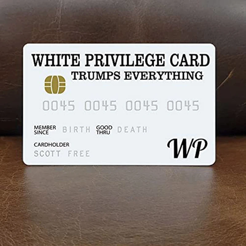 10 PCS White Privilege Card Trumps Everything Credit Card Sets, Wallet Insert Card Romantic Card Business Gifts