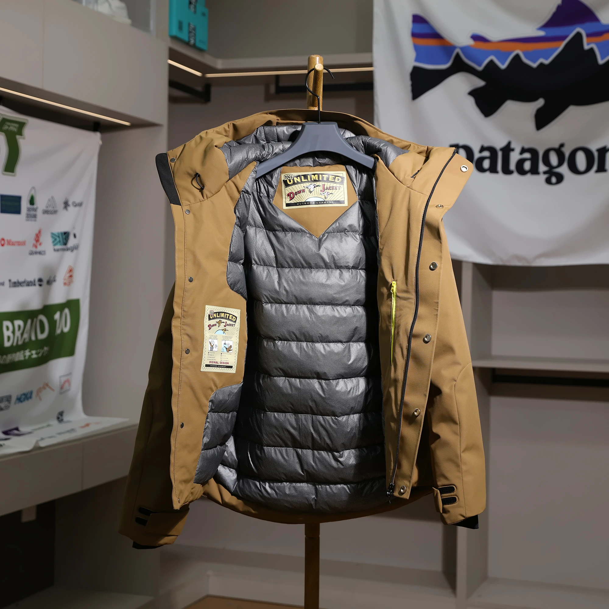 Thiened aphene down Jaet Ritenzione del calore all'aperto da uomo Faionable Urban Sle Youth Lunghezza regolare Colore puro