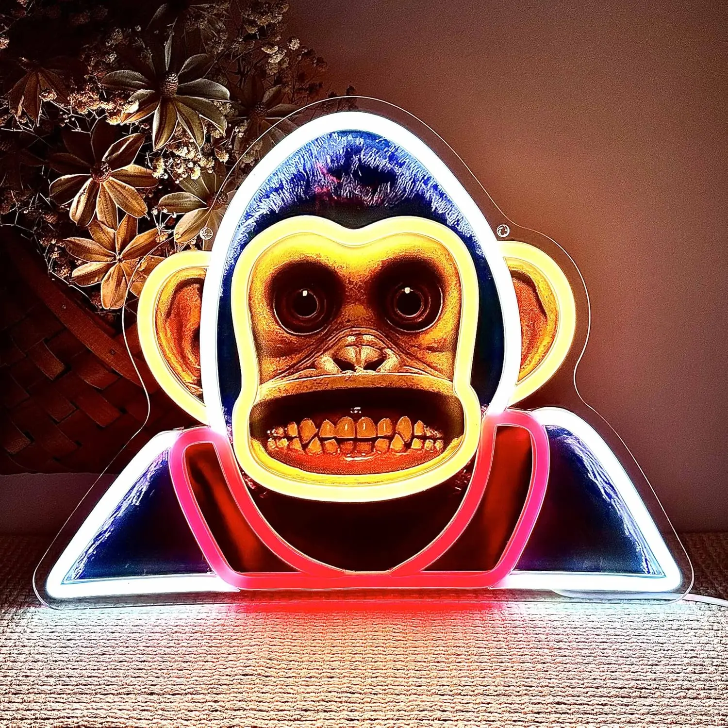 モンキーネオンサイン-usb調光式ledネオンライトサイン-ウォールアート装飾-ゲームルーム-寝室-リビングルーム-バー-パーティー-誕生日プレゼント