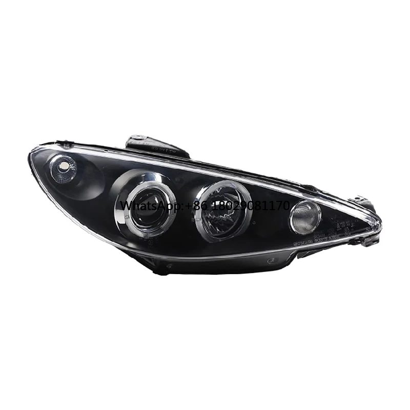 Apply to Peugeot 206 headlight assembly 04-08 modified Telenovela lens LED lighting 206 car headlight assembly