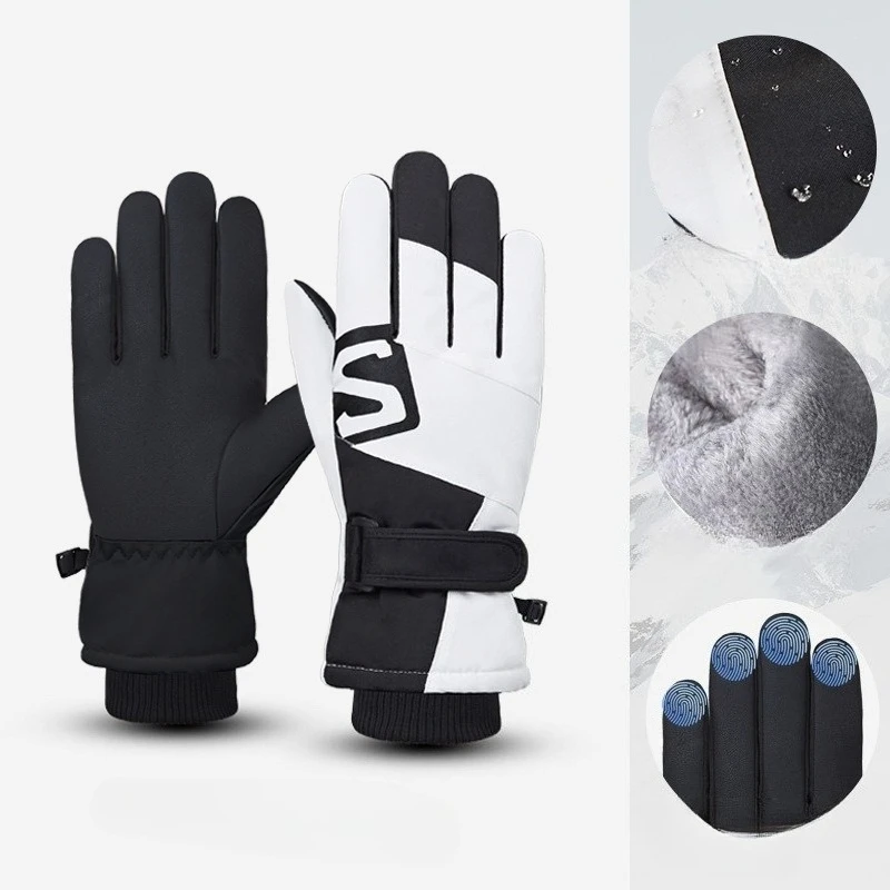 

Touchscreen Ski Gloves Waterproof Windproof Winter Gloves for Skiing & Motorcycling Thermal Anti-Slip Phone Touch Gloves