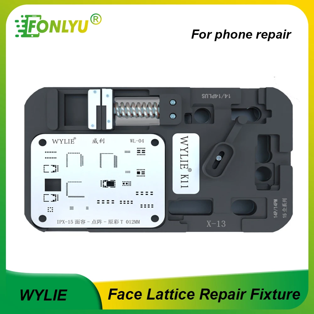 WYLIE Face Lattice Maintenance Fixture for iPhone11 13Pro 14 15Promax Motherboard PCB IC Chip Clamping Phone Face ID Repair Tool