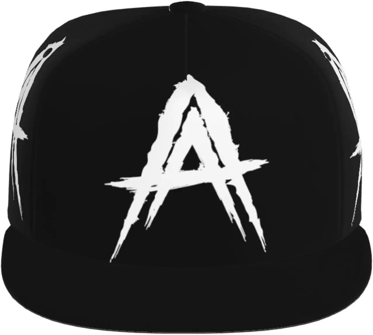 Anuel Rapper AA Singer Hat Flat-Brimmed Baseball Cap Dad Ball Hat Snapback Hip Hop Cap for Men and Women Black