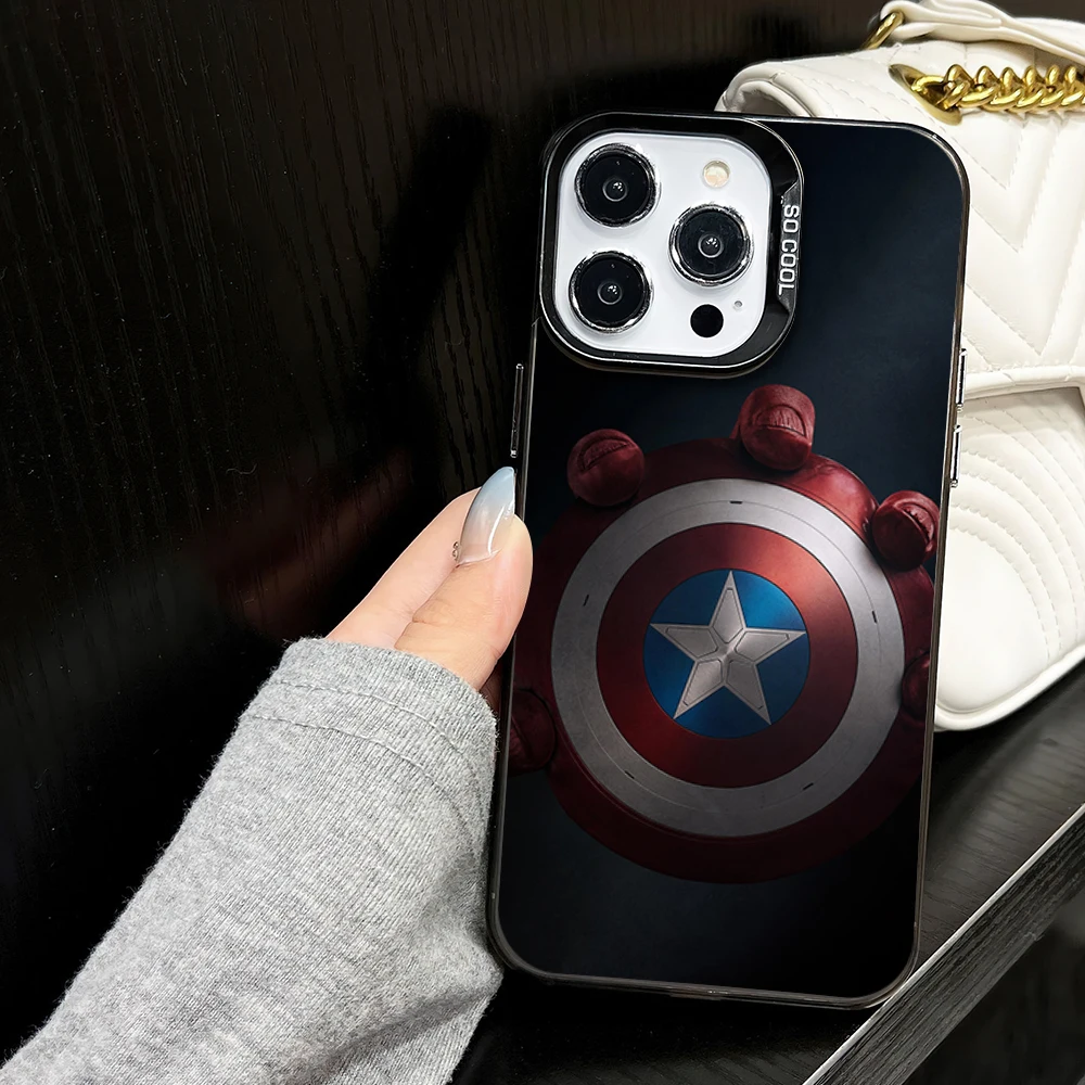 MINSO C-Captain A-America B-Brave New World Phone Case For Samsung Galaxy S24 S23 S22 Plus Ultra A71 A55 A54 A53 Laser Cover IMD