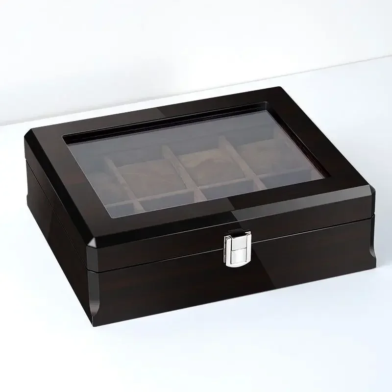 Wood Watch Box Organizer for Men Luxury Wooden Watch Boxes Storage Mechanical Wrist Watches Display Case Containers Casket image 5