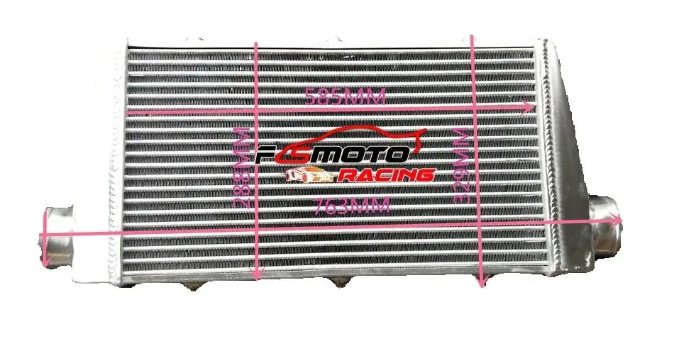 

FOR 590X290X65mm core Universal Turbo Front Mount Aluminum Intercooler 76mm pipe Direct-Fit FMIC