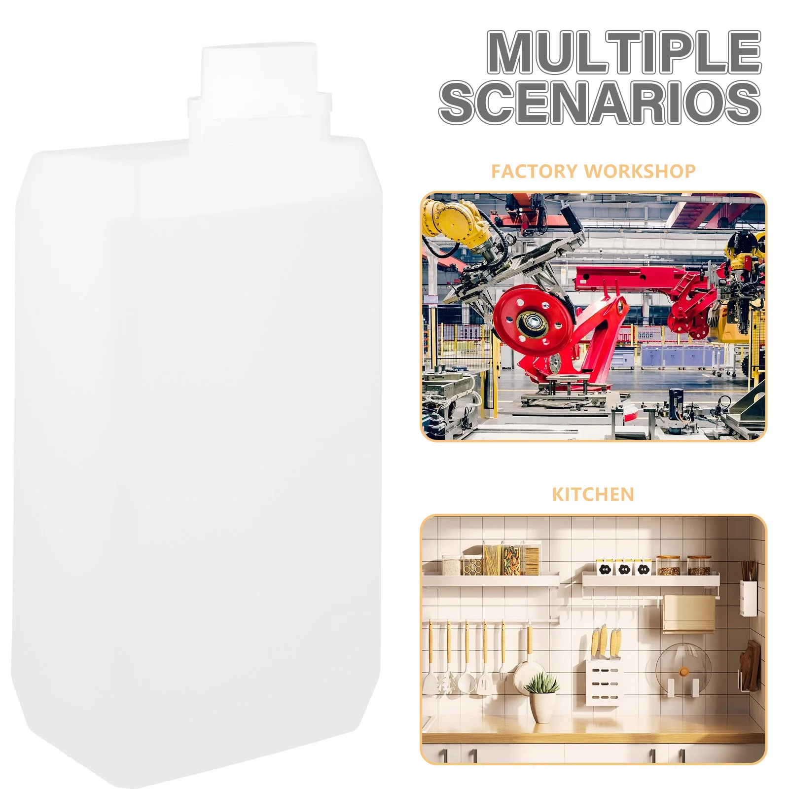 Side Mouth Bottle Plastic Jug Oil Container Automotive Bottles with Caps Milk for Liquids Syrup