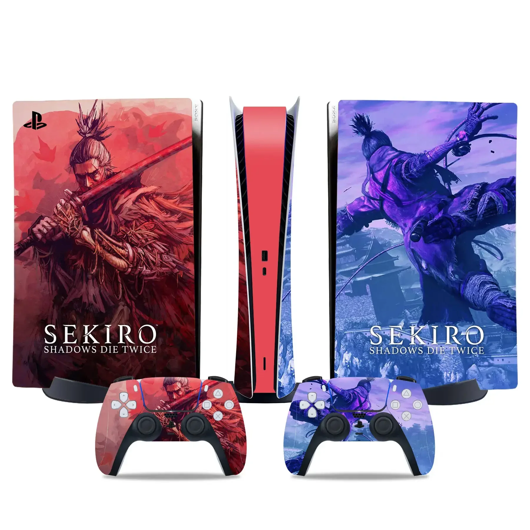 Sekiro schaduwen sterven tweemaal Vinyl Decal Skin Sticker voor PS5 Digital Controller Console Case controller skin sticker