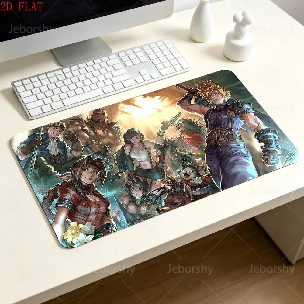 Final Fantasy VII Cloud Strife Gaming Mouse Pad, Non-Slip Desk Mat, Waterproof Keyboard Pad for PC Laptop Office