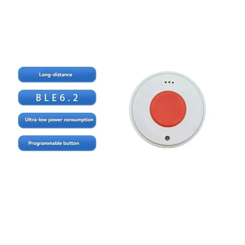 M09K NRF54L Series Bluetooth SOS Emergency Button Beacon Low Power Consumption BLE6.2 Module Panic Button For Patient Elderly