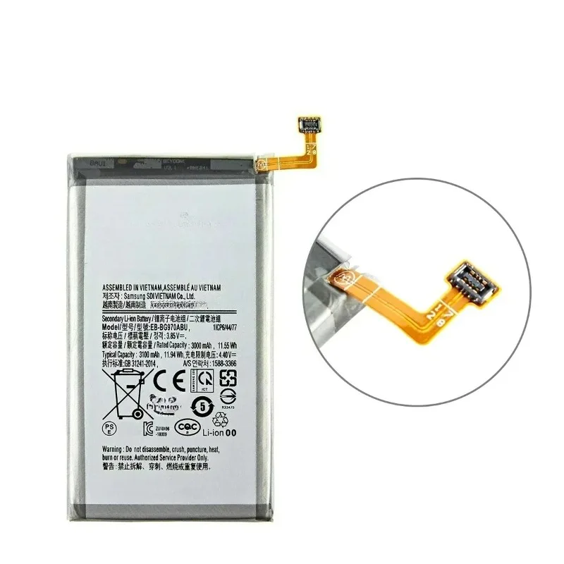 For Samsung Galaxy DS SM-G970F SM-G970U SM-G970W S10E S10 E G9700 SM-G970F EB-BG970ABU 3.85V 3000mAh Replacement Battery