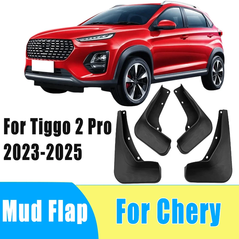 

4pcs Auto Tire Mudguard Waterproof Prevent Mud Splashing Car Mud Flap Fender Trim Accessories For Chery Tiggo 2 Pro 2023-2025
