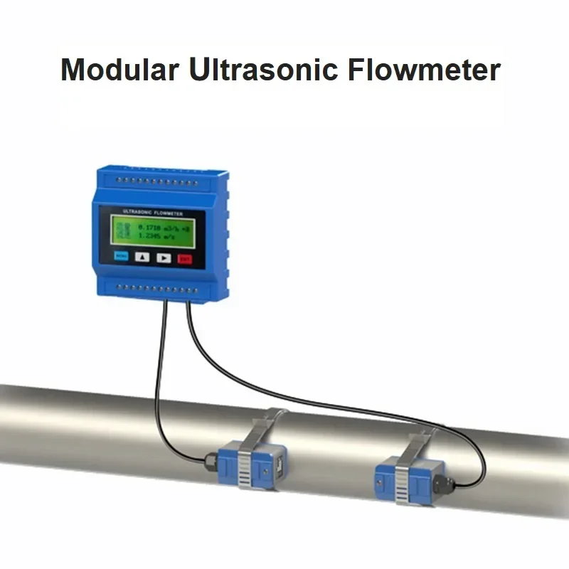 TUF-2000M Digital Modular Ultrasonic Flowmeter TS-2-H TM-1-H TL-1-H Transducer High Temperature -30℃~160℃ Flow Meter DN15-6000mm