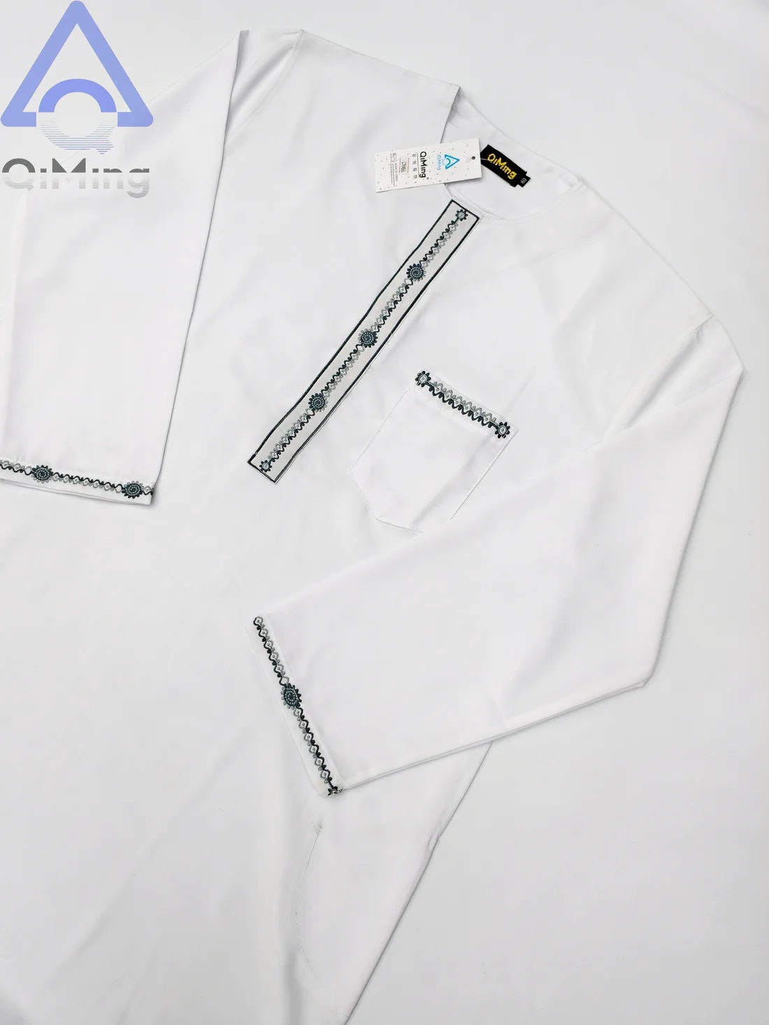 주바 화이트 XXXL 라마단 무슬림 남성 토브 프린팅 자수 이슬람 아라비아 중동 모로코 사우디 국립 잘라비야