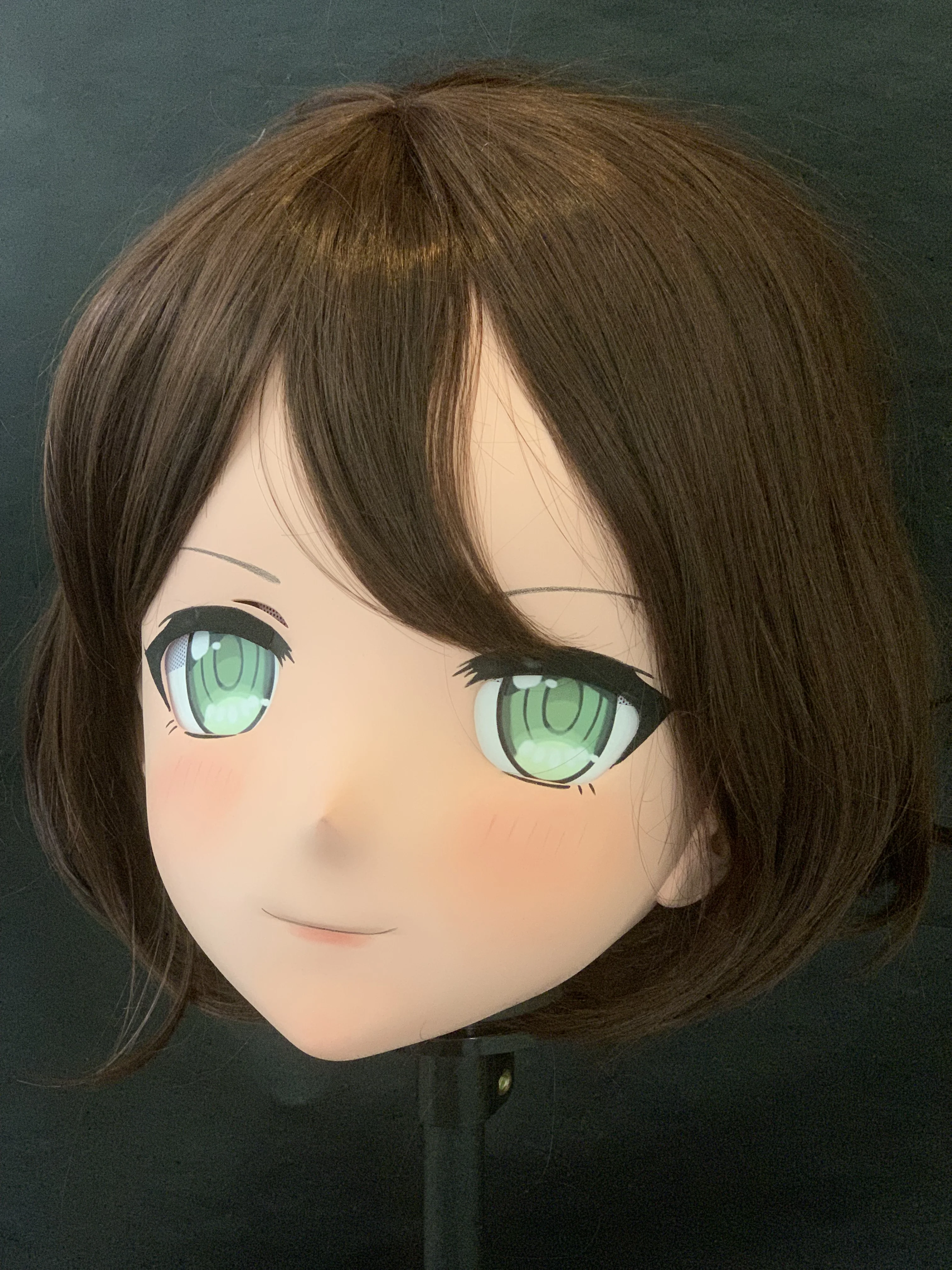 (AL28)Customize Character ! Female/Girl Resin Full/Half Head With Lock Anime Cosplay Japanese Animego Kigurumi Mask