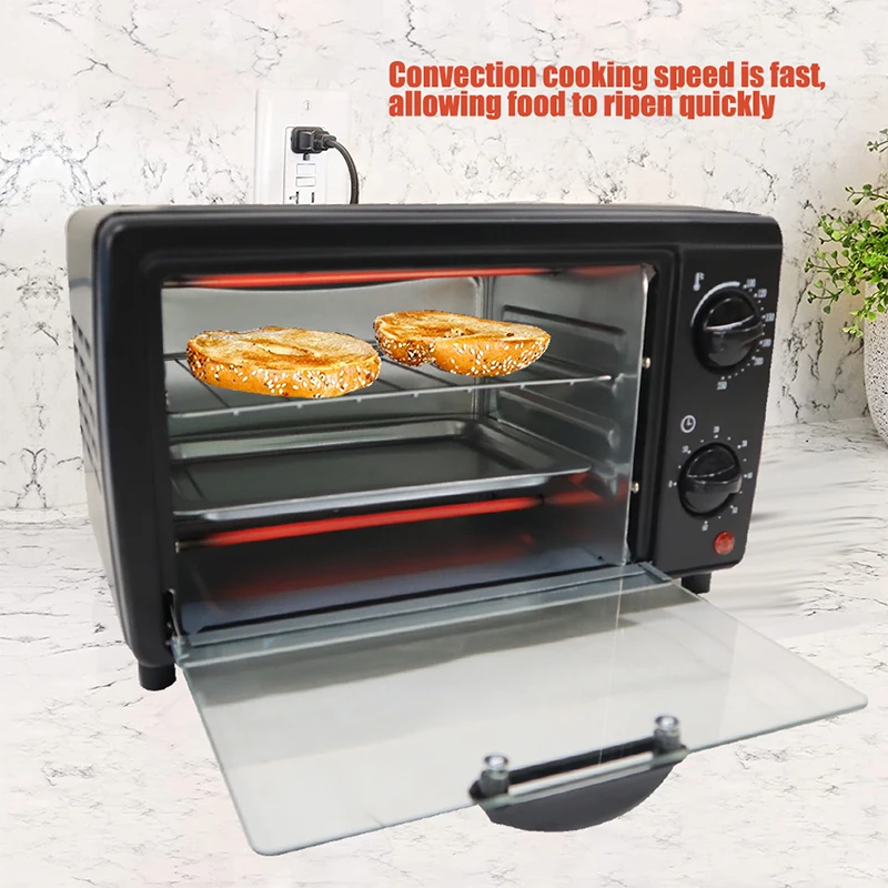 800W 13L Electric Oven Multifunctional Household Toaster Double Layers Oven Durable Grill Baking/Dried Fruit/Barbecue