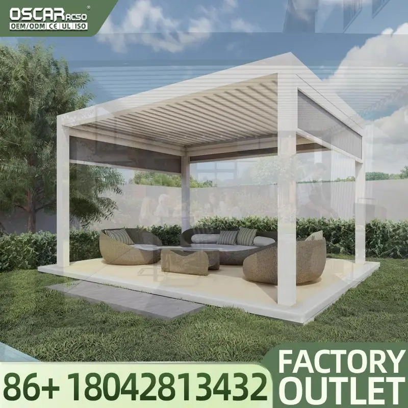 Customizable  Sizes 3x45m 5x10 10x8 12x14 14x16 13x26 Powder Coated Frame Pressure Treated Wood Outdoor Patio Backyard Garden St
