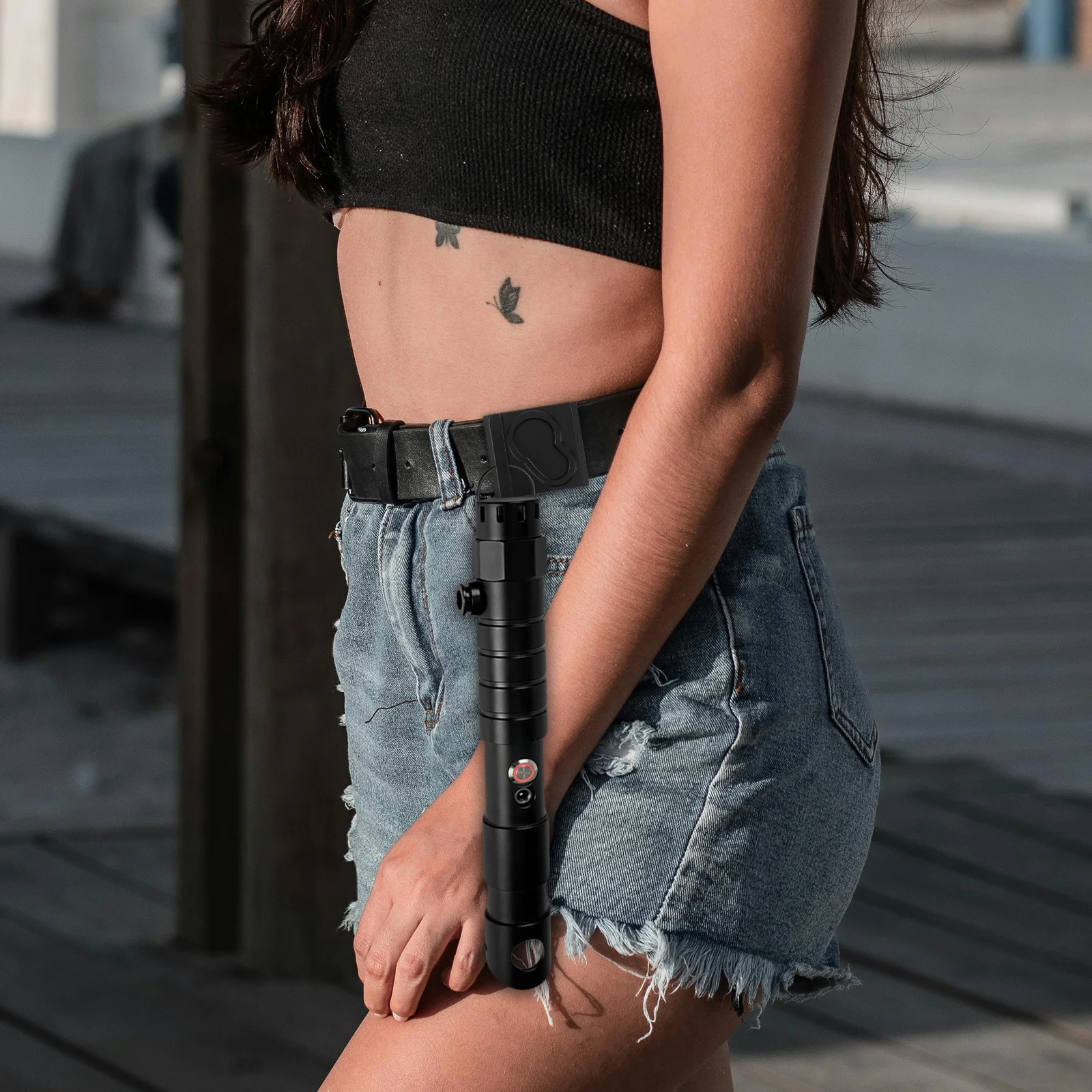 

Glowing Sword Handle Belt Buckle Metal Clip On for Costume Accessories Side Waist Strap Holder Lightweight Durable Design