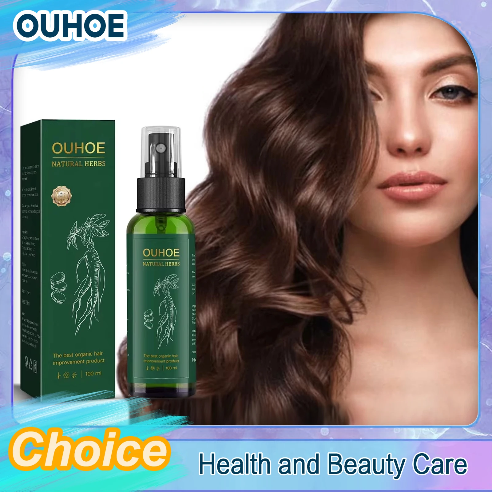 Hair Growth Spray Anti Hair Loss Treatment Repairing Nourishing Damaged Ginseng Hair Tonic Regeneration Serum Moisturizing Care