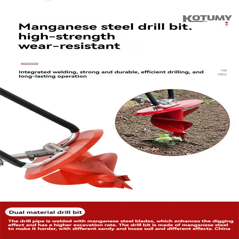 Carrying lawn mower tobacco planting machine hole making machine hole digging machine tobacco drill planting and punching machin