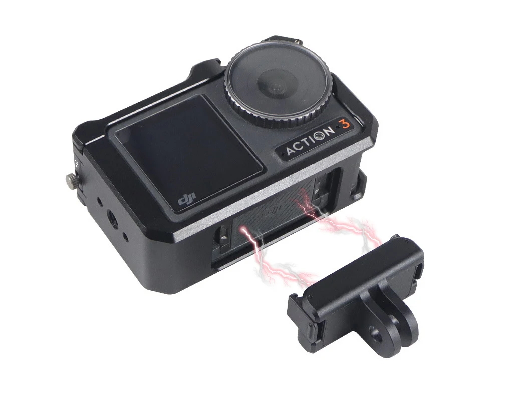 For DJI Osmo Action 3 4 5Pro Accessories  Aluminum Frame Case Alloy Protector Shell Cage Folding Adapter For DJI Action4 Camera