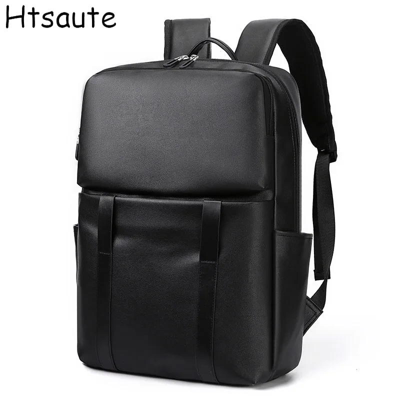 حقيبة ظهر عالية الجودة للرجال من جلد البولي يوريثان حقيبة مدرسية كبيرة للكمبيوتر المحمول حقائب ظهر مدرسية للرجال من Mochilas للمراهقين والأولاد mochilas