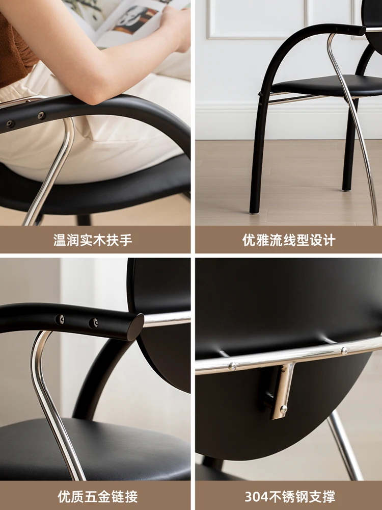 Used solid wood dining chair home backrest