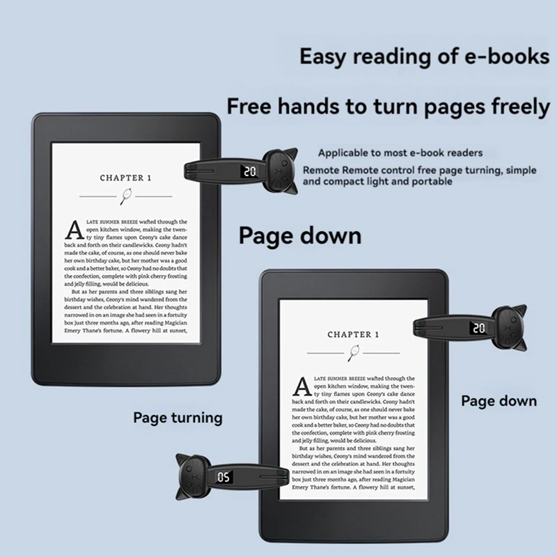 리모컨 페이지 뒤집게 E-리더 컨트롤러, 블루투스 전화 화면, 자동 리모콘, 라이브 스트리밍용 카메라 셔터-WMAN