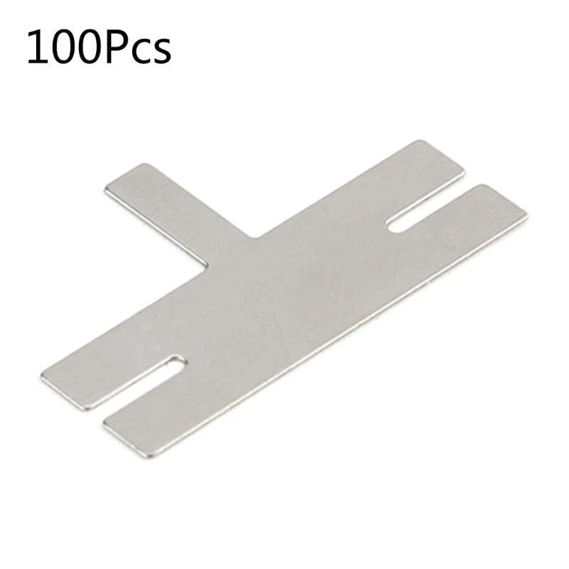 

652F Shaped 100 Pcs Nickel Sheets Long Battery Welding Machine Welder Washers Nickel Plated Steel Strap Sheet