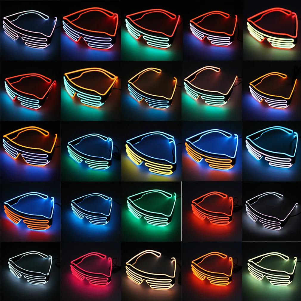 LED نظارات تضيء ظلال وامض الهذيان حفل زفاف داخلي/في الهواء الطلق ليلة يظهر أنشطة عيد الميلاد الديكورات بالجملة