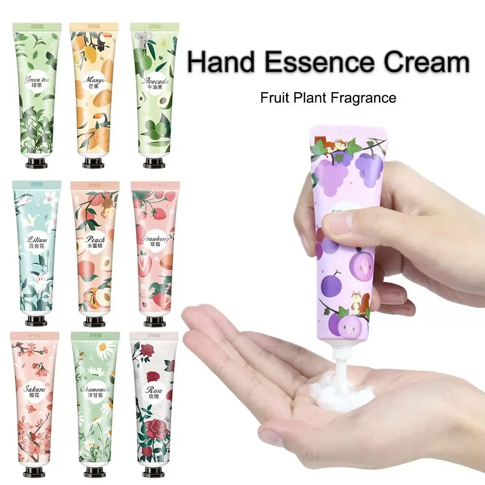 과일 식물 향기 핸드 크림 안티 드라이 빠른 흡수 핸드 로션 기름기가없는 손 수리 모이스춰 라이징 핸드 케어 크림