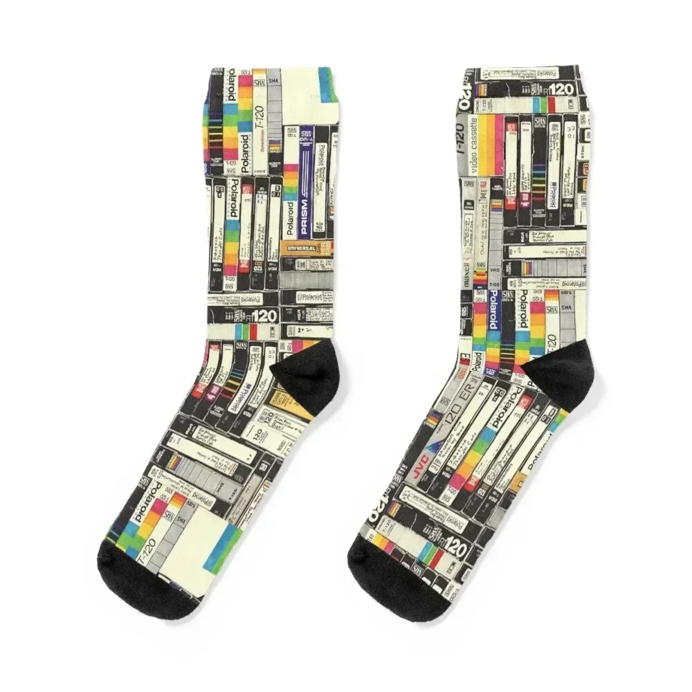 

Retro VHS Tapes - Movies from the 80's Socks sheer custom Men Socks Luxury Brand Women's