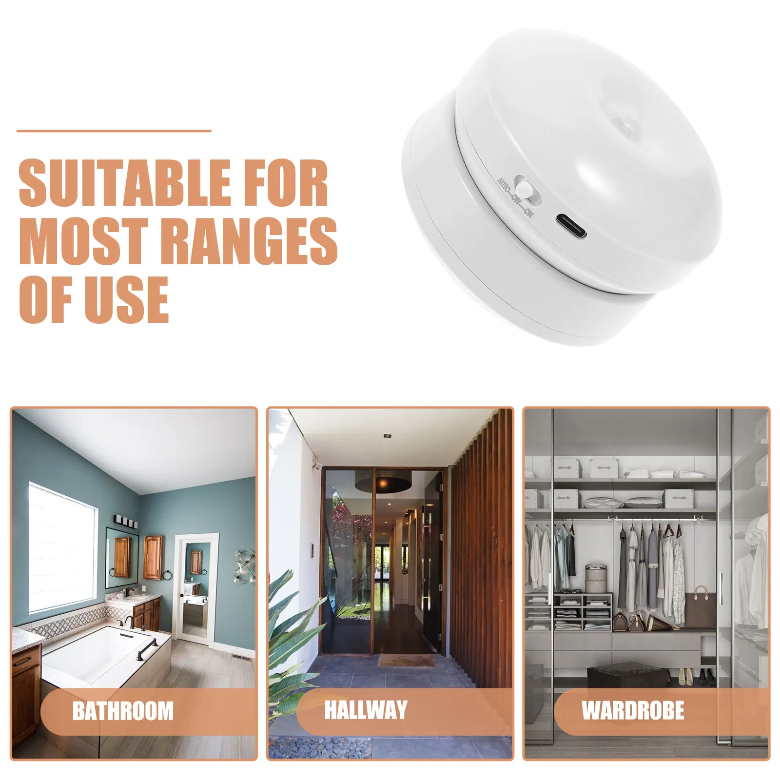 

Перезаряжаемый светодиодный ночник с датчиком движения для спальни, прихожей, ванной комнаты, небольшой ночник, датчик человеческого тела, лестничный шкаф