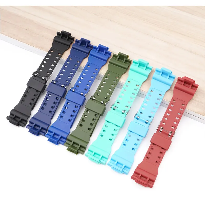 Resin Watch Strap For Casio g-shock ga100 ga140 G-8900 Bracelet Replace Wrist Band 16mm For GAX-100 GW-8900 Belt New Accessories