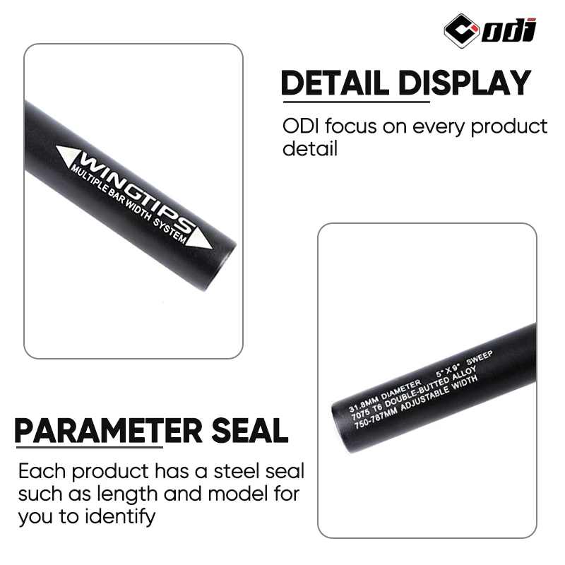 ODI Fahrradlenker 760mm 31,8mm Aluminiumlegierung 7075 Mountainbike-Lenker Riser 25mm MTB Schwalbenlenker – Detail 6
