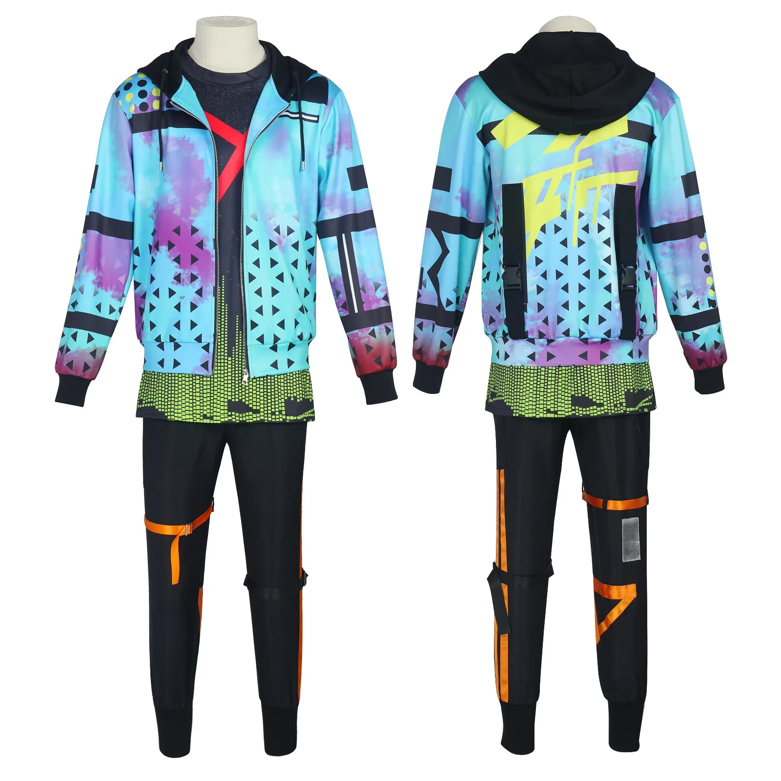 

Giegie Cosplay Costume Game Men Women Uniform Coat Top Pants Set Halloween Carnival Masquerade Suit