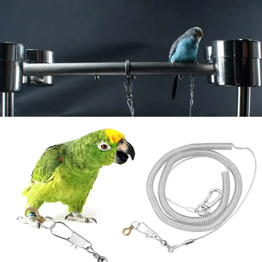 10M/5M/2M Hot Harness Bird Training Macaw corda flessibile ultraleggera anello per gambe Anti-morso pappagallo Bird Flying Training guinzaglio