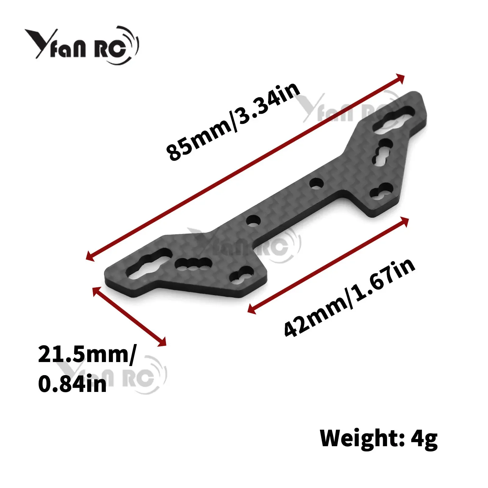 5pcs Carbon Fiber Shock Tower Battery Plate Second Floor Board Bumper Plate for Tamiya TT02 TT-02 1/10 RC Car Upgrade Parts