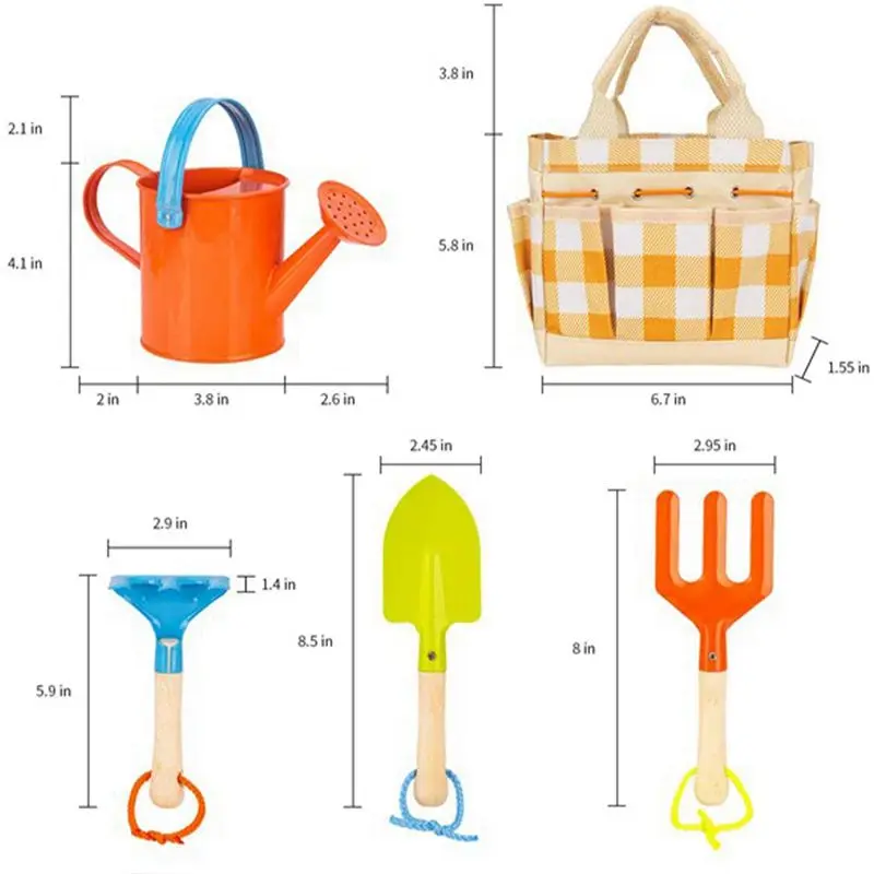 FIZP 7 قطعة مجموعة أدوات البستنة للأطفال أدوات البستنة للأطفال تطوير القدرة على استخدام الأطفال مشط الحديقة للأطفال Se