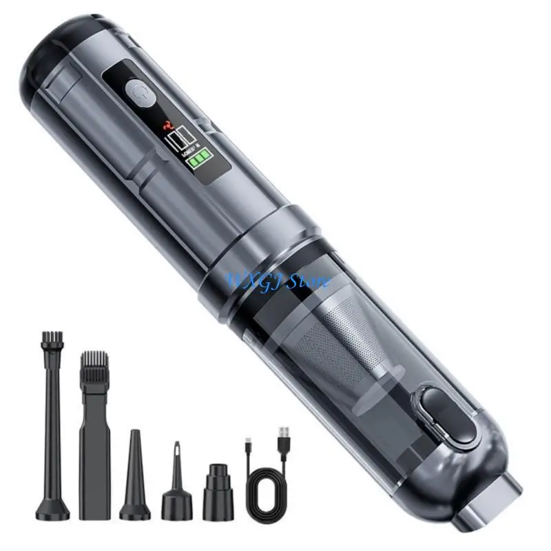37JE Sturdy ABS Car Vacuum Cleaner 3 Adjustable Settings Extended Battery Life