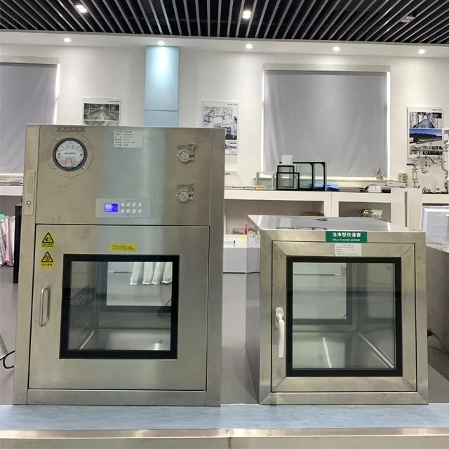Stainless Steel Mechanic Electronic Interlock Static Dynamic Passbox Pass Through Box for Cleanroom