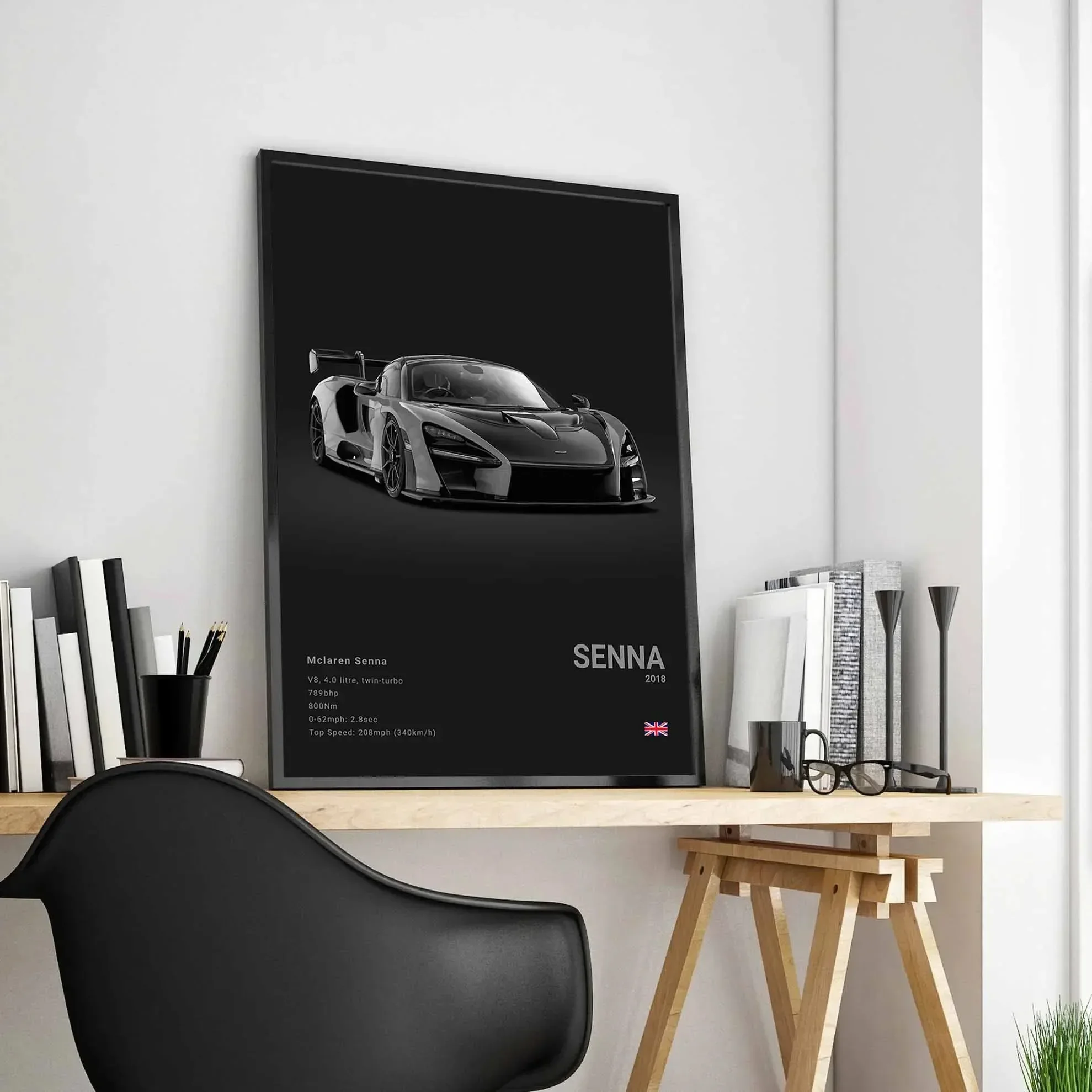 الجمالية السوبر الرياضة P1 GTR Speedtail 720s البوب الشمال سيارة فاخرة F1 سينا المشارك قماش طباعة جدار الفن المرآب غرفة ديكور