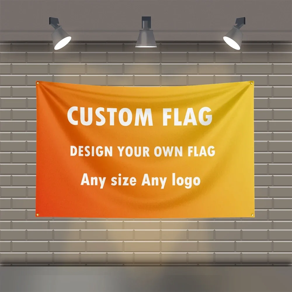 3x5 Ft 90x150cm Professional Custom Car Motorcycle Team or Conpany Logo Flag Polyester Printed Decoration Banner Tapestry