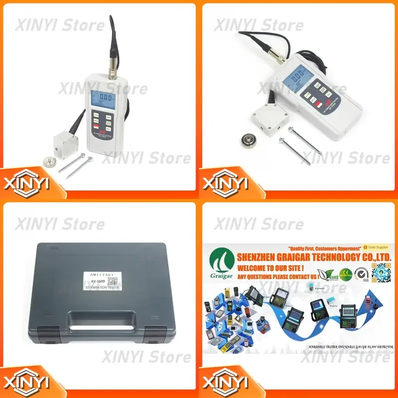 Mini Vibrometer 3D Vibration Tester Displacement Measurement Device Frequency Range 10Hz to 1kHz for Industrial Testing