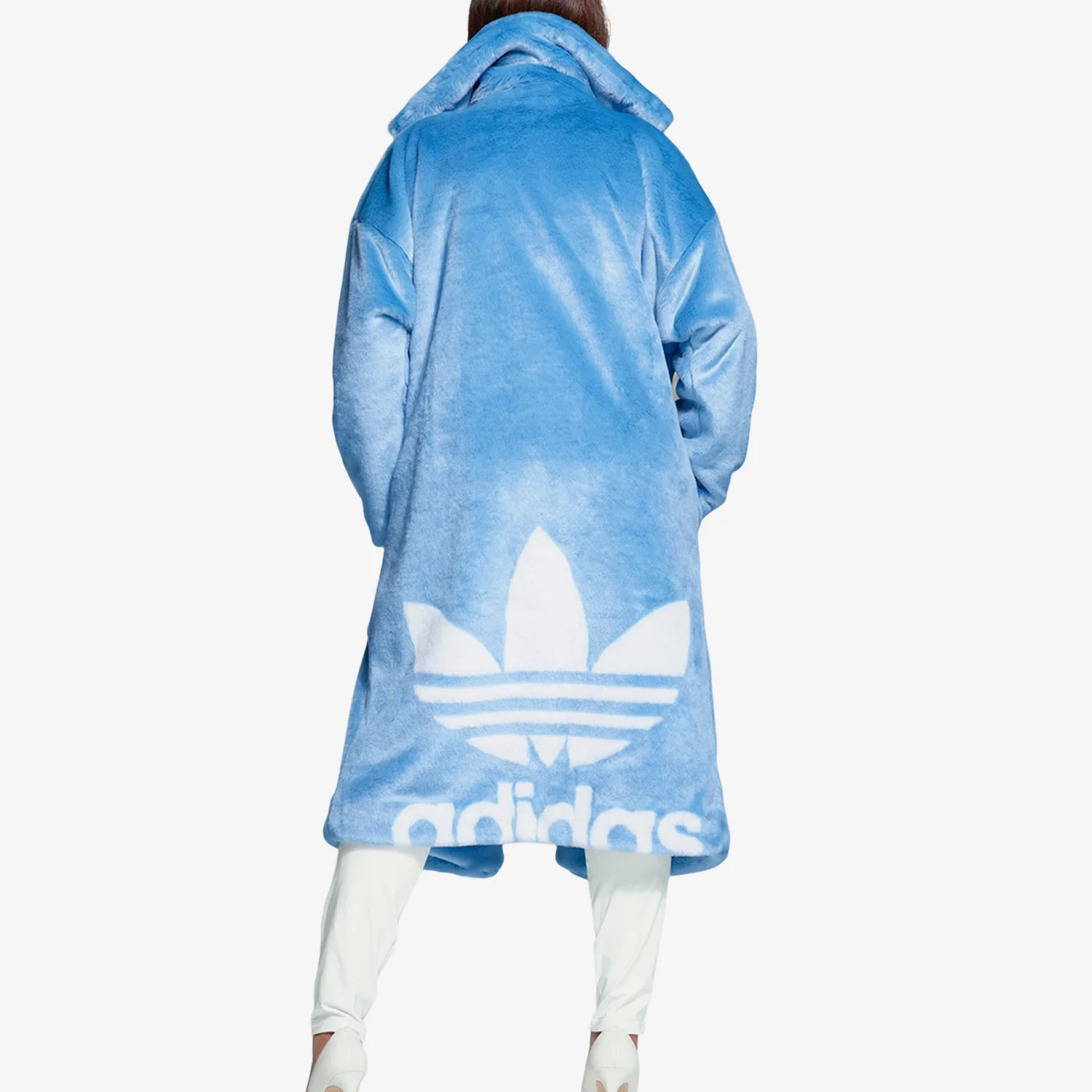 Adidas Authentic Mens and Womens Artificial Fur Fleece Long Coat H18983