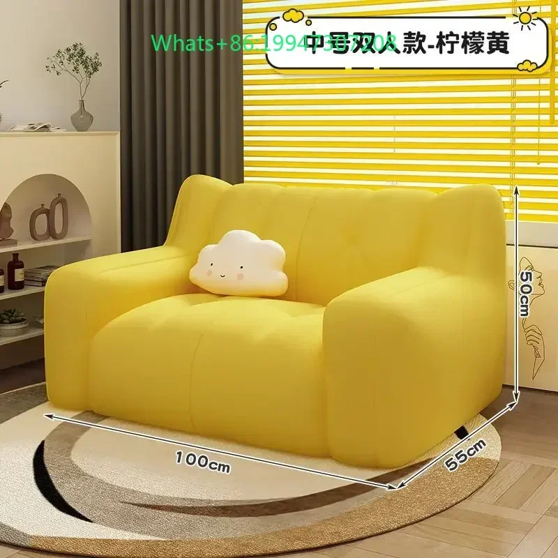 

New lazy sofa reclining and sleeping bedroom small apartment rental house bean bag human sofa chair three people