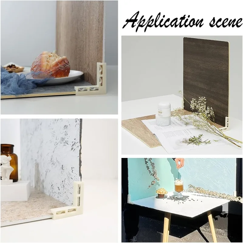 4 قطعة بين قوسين للصور خلفية مجلس التصوير خلفية لوحات حامل البلاستيك L ركن بين قوسين للأغذية والمجوهرات ماكياج #6